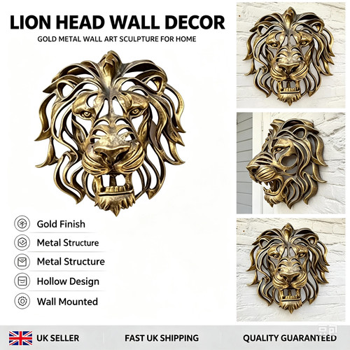 Wall mount gold - gold, lion