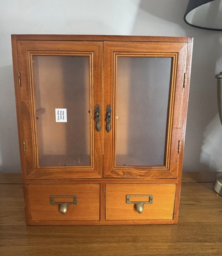 Wooden display cabinet - cabinet, glass