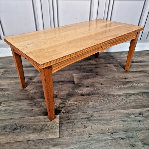 Vintage coffee table solid oak - table,