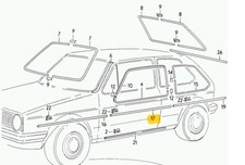 VW GOLF C/CI/GTI MK1 2P