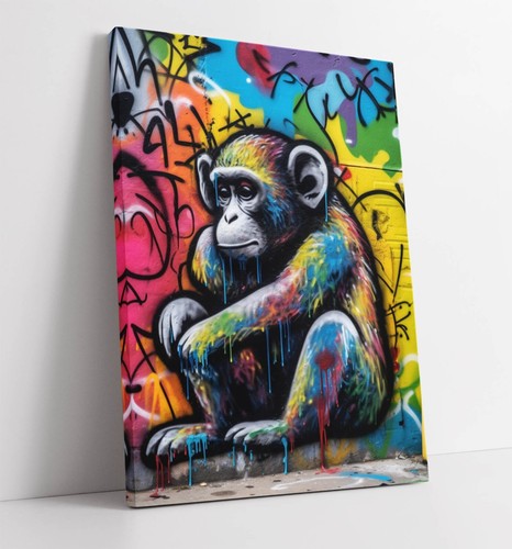 Colourful graffiti monkey - graffiti,