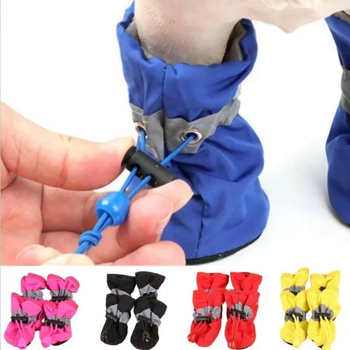 4pcs waterproof dog shoes - 4pcs,
