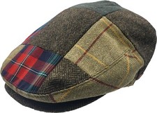 Tweed Patchwork Flat Cap