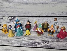 Disney Official PVC Cake Toppers Bundle X 12 Figures Snow White Little Mermaid