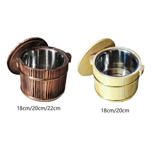 Wooden rice bucket rice mixing
