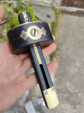 Unusual Wood & Brass mortice Marking gauge.  Points Good