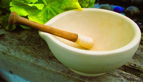 Antique pestle and mortar - pestle,