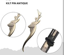 Antique Stag Head Kilt Pin