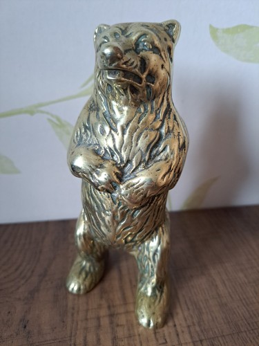 Vintage collectible brass bear - collectible,