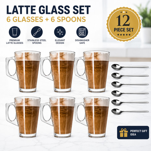 Latte coffee glasses - x,