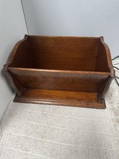 Vintage Oak Book Trough Shelf