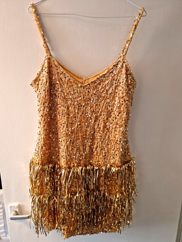 Gold sequin flapper dress - flapper,