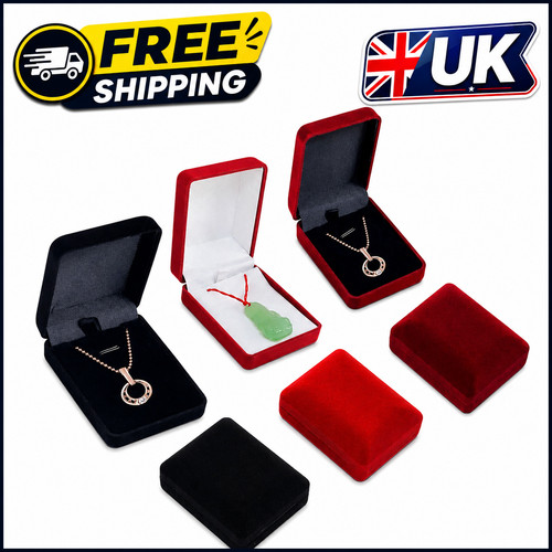 Velvet necklace box pendant - necklace,