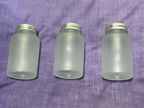Storage jars frosted - x3,