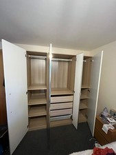 White IKEA mirrored Wardrobe