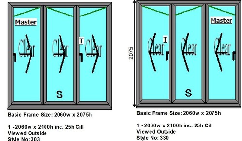 Aluminium fold doors with - aluminium,