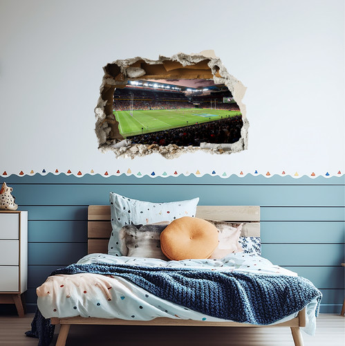 Smashed wall suncorp rugby - smashed,