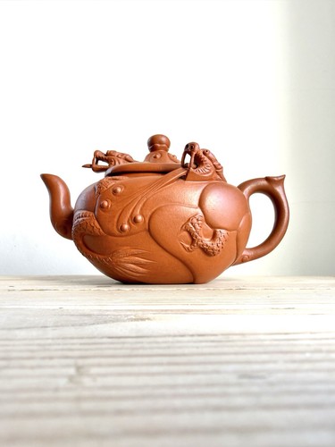 Yixing handmade clay teapot - clay,