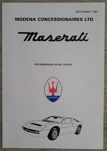 Maserati range price - range, list