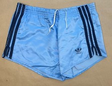 VTG ADIDAS nylon shorts WEST GERMANY Blue running sprinter Nylon Glanz D6 32-38