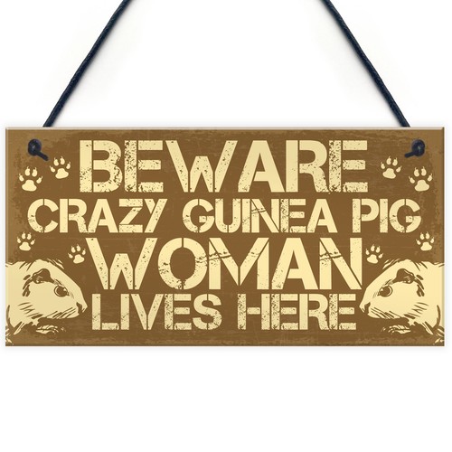 Beware guinea pig sign novelty - beware,