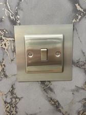 Brushed Steel Single Socket/
