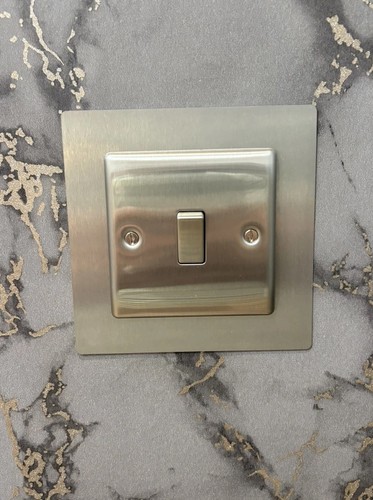 Brushed steel single - brushed, socket/