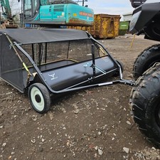 TOW BEHIND LAWN SWEEPER 1.2m/48" LEAF COLLECTOR SWEEPER   ATV OR MOWER SWEEPER