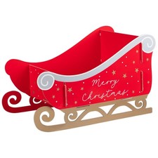 Christmas Present Sleigh Decoration – Santa Sleigh Display Prop 47cm | Cardboard