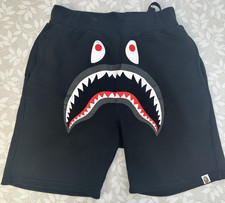 A Bathing Ape - BAPE -Black Shark Shorts - Medium - New - 100% Cotton