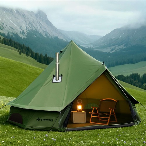 Canvas bell yurt tent with - yurt,