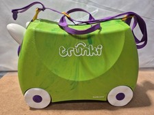 Trunki - Trunkisaurus Rex Ride On Green Suitcase, used