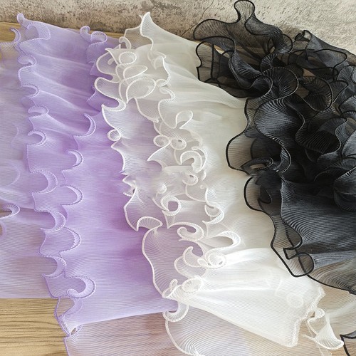 1yd pleated lace ruffles - pleated,