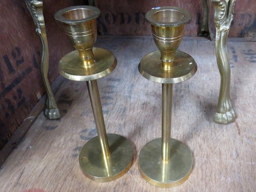 Vintage pair brass - pair,