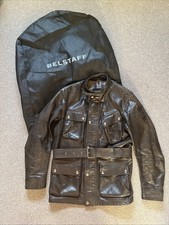 belstaff Leather Trialmaster Panther 1966 UK40 IT50 Large Black RRP £1345