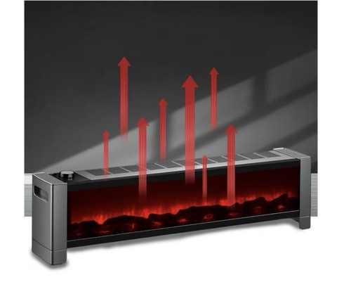 Led fireplace media wall - fireplace,