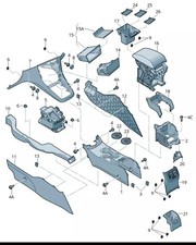 NEW 2013-2017 SEAT LEON MARK 3 MK3 - ARM REST REAR AIR VENTS UNIT 5F0864298YMS
