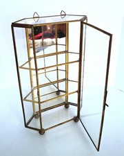 Three Shevle Brass and Glass