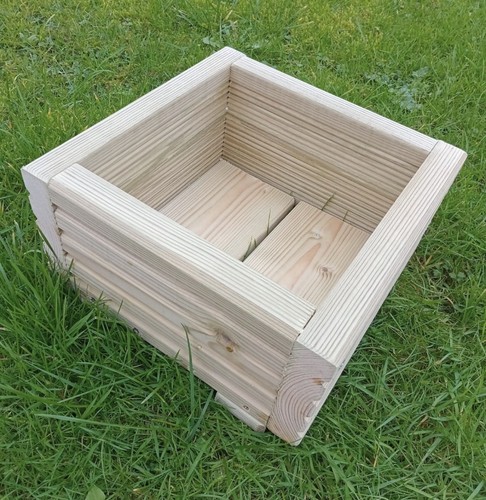 Square wooden garden planters - square,
