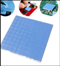🇬🇧 25Pcs 10x10x1mm Blue Silicone Pads GPU CPU Heatsink Thermal Conductive