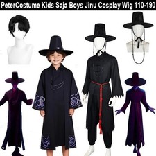 K-Pop：Demon Hunters Costume Wig Hat Book Week Boys Idol Jinu Cosplay Kids Saja