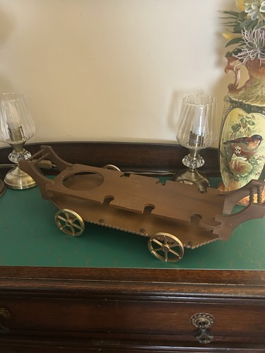 Vintage tabletop wooden bottle - tabletop,