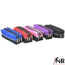 Triple Pocket Pencil Case Zip