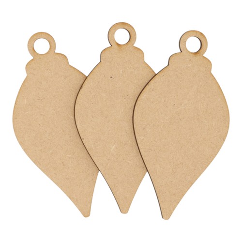 Wooden mdf christmas bauble - mdf,