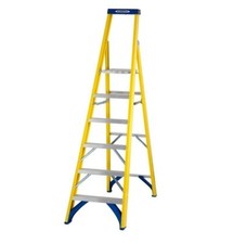 Werner Fibreglass Platform Stepladder, Heavy Duty Industrial Grade