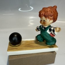 Vintage Goebel Hummel Figurine Red Headed Boy Bowling “Strike” Charlot BYJ