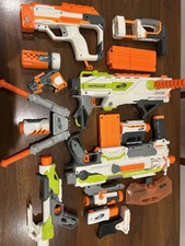 Nerf Modulus Giant Bundle, 3 Blasters Plus 12 Attachments And 2 12 Dart Magazine