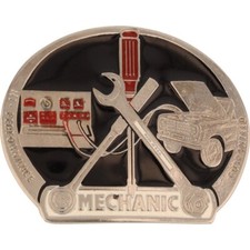 Mechanic Modified Street Car Truck Semi Racing Gift 80s Nos Vintage Belt Buckle