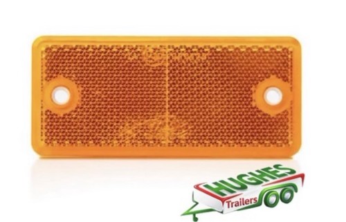 Amber orange rectangular - 2x,