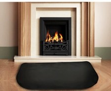 Fireproof Mat Fireplace Hearth Rug Protection Mat Flame Resistant Pad Black
